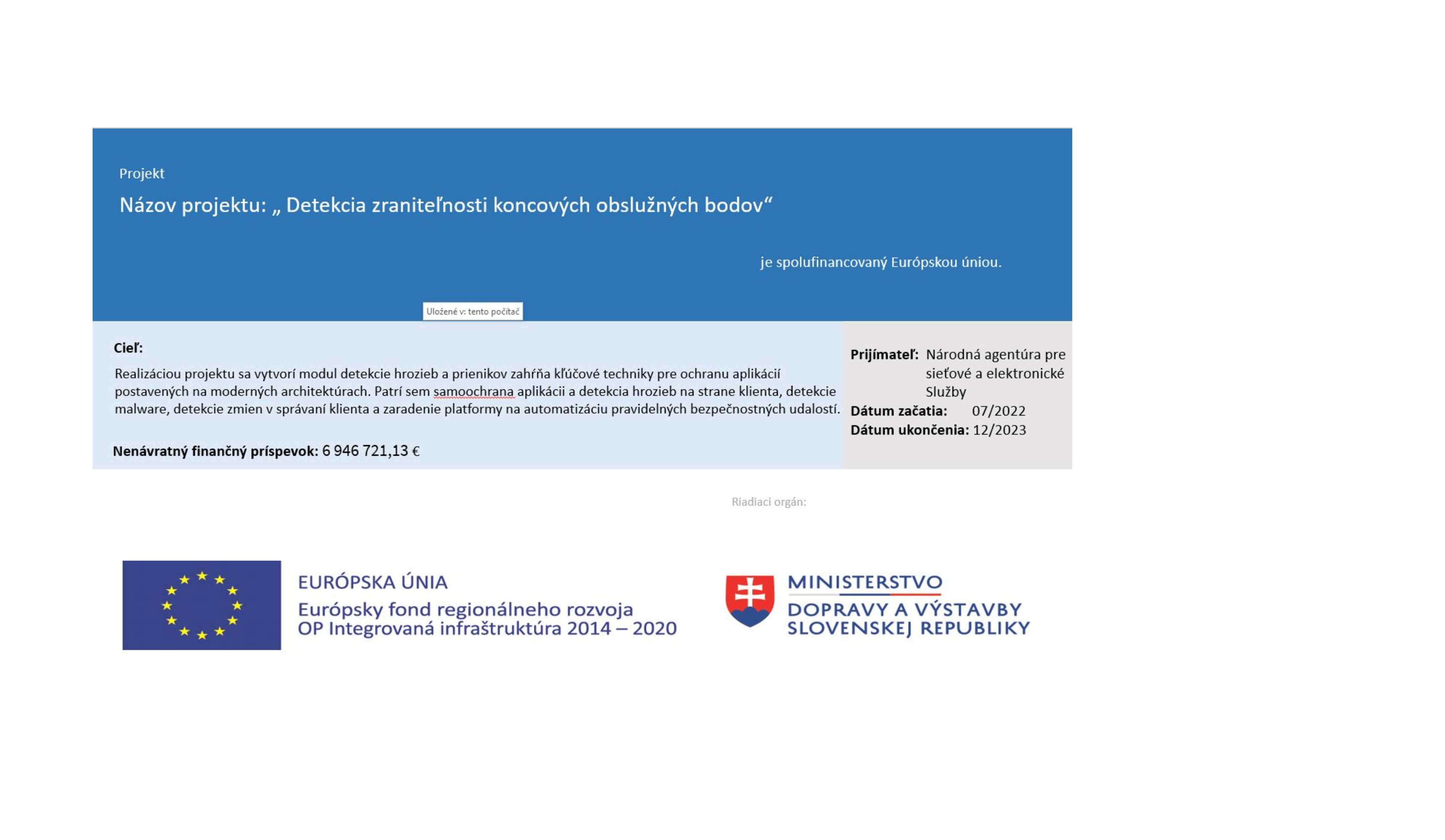 Detekcia zraniteľnosti koncových obslužných bodov. Detekcia zraniteľnosti koncových obslužných bodov.